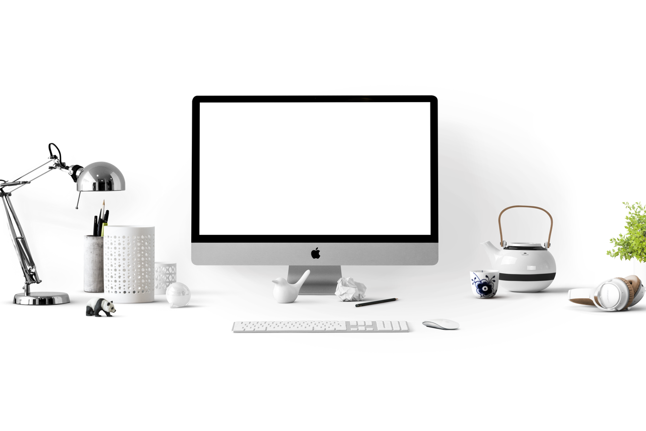 about-img-01 Minimalist office desk with an iMac, lamp, and stationary, perfect for tech backgrounds.